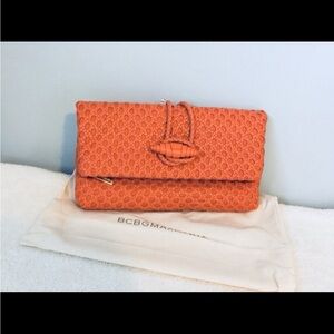 BCBGMaxAzria Vibrant Orange Clutch